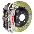 Brembo 07-12 335i (Excl. xDrive) Front GTR BBK 6 Piston Billet 355x32 2pc Rotor Drilled- Nickel 1M1.8010AR