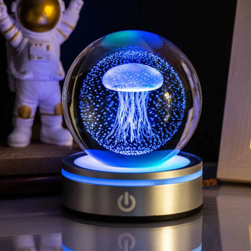 3D Space LED Crystal Ball Lamp