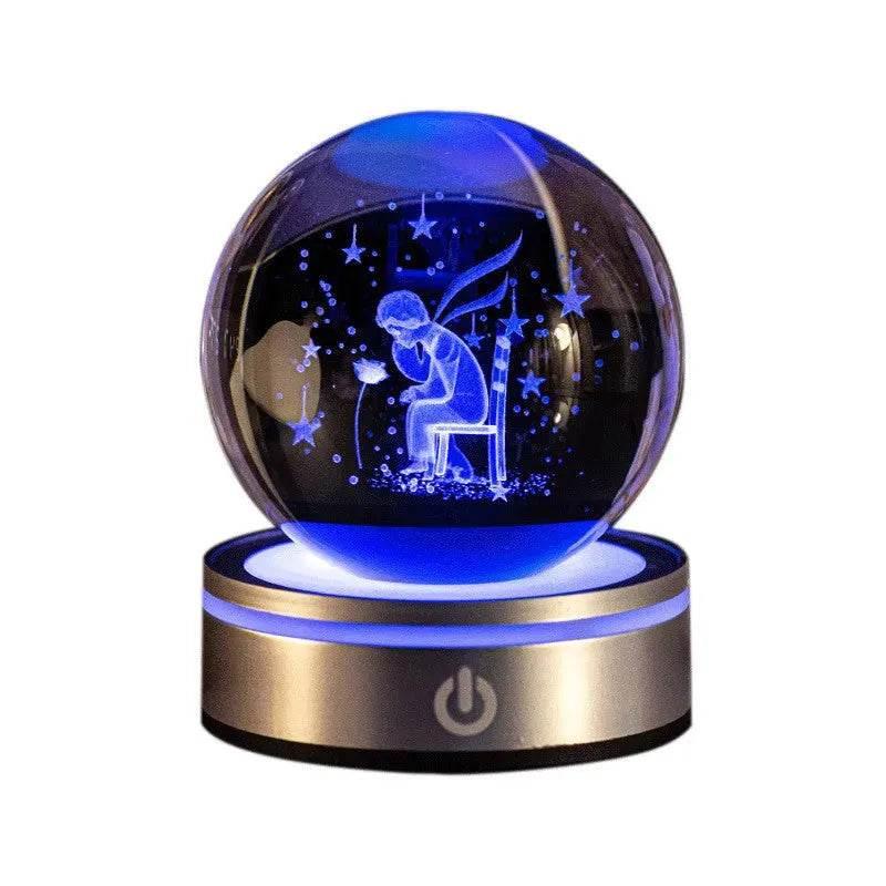 3D Space LED Crystal Ball Lamp