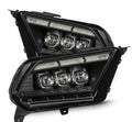 AlphaRex 10-12 Ford Mustang NOVA-Series LED Projector Headlights Blk w/Activ Light & Seq.Sig /SB DRL 880489 *Discontinued
