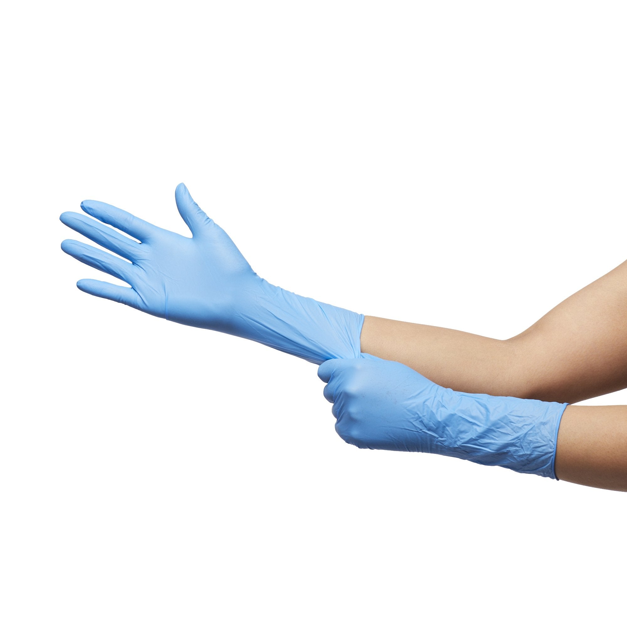 McKesson Confiderm® 6.5CX Nitrile Extended Cuff Length Exam Glove, Medium, Blue 14-676C