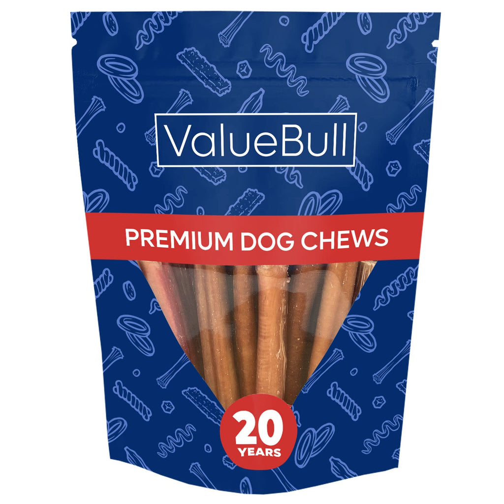 ValueBull Bully Sticks for Large Dogs, Thick 6 Inch, 10 Count