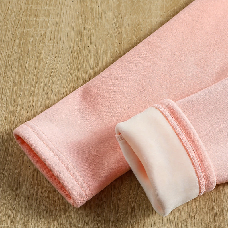 Childrens AutumnWinter Cartoon-Print Stretch Outwear Pants