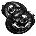 SPYDER Volkswagen Beetle 1998-2005 Projector Headlights DRL Black PRO-YD-VB98-DRL-BK 5080547