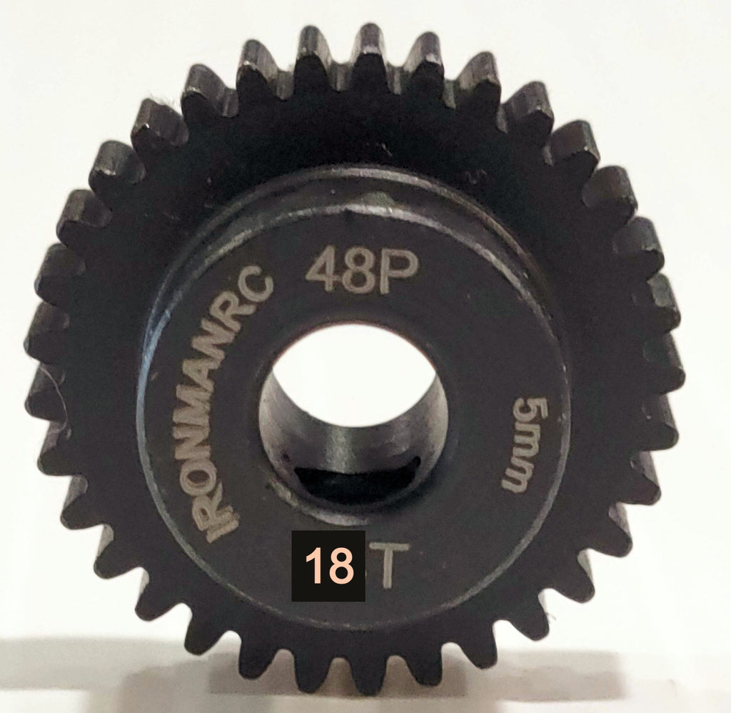 IRonManRc 18t Hardened Steel 48P 5mm & 3mm Pinion Gear