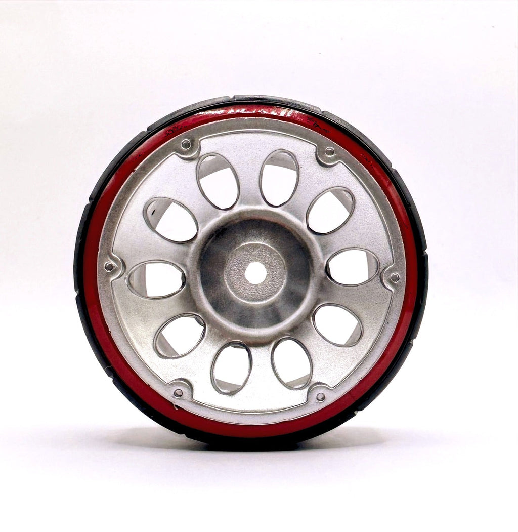 IRonManRc 1/10 DRIFT WHEELS W/ HARD TIRES GREY BBM REDLINES