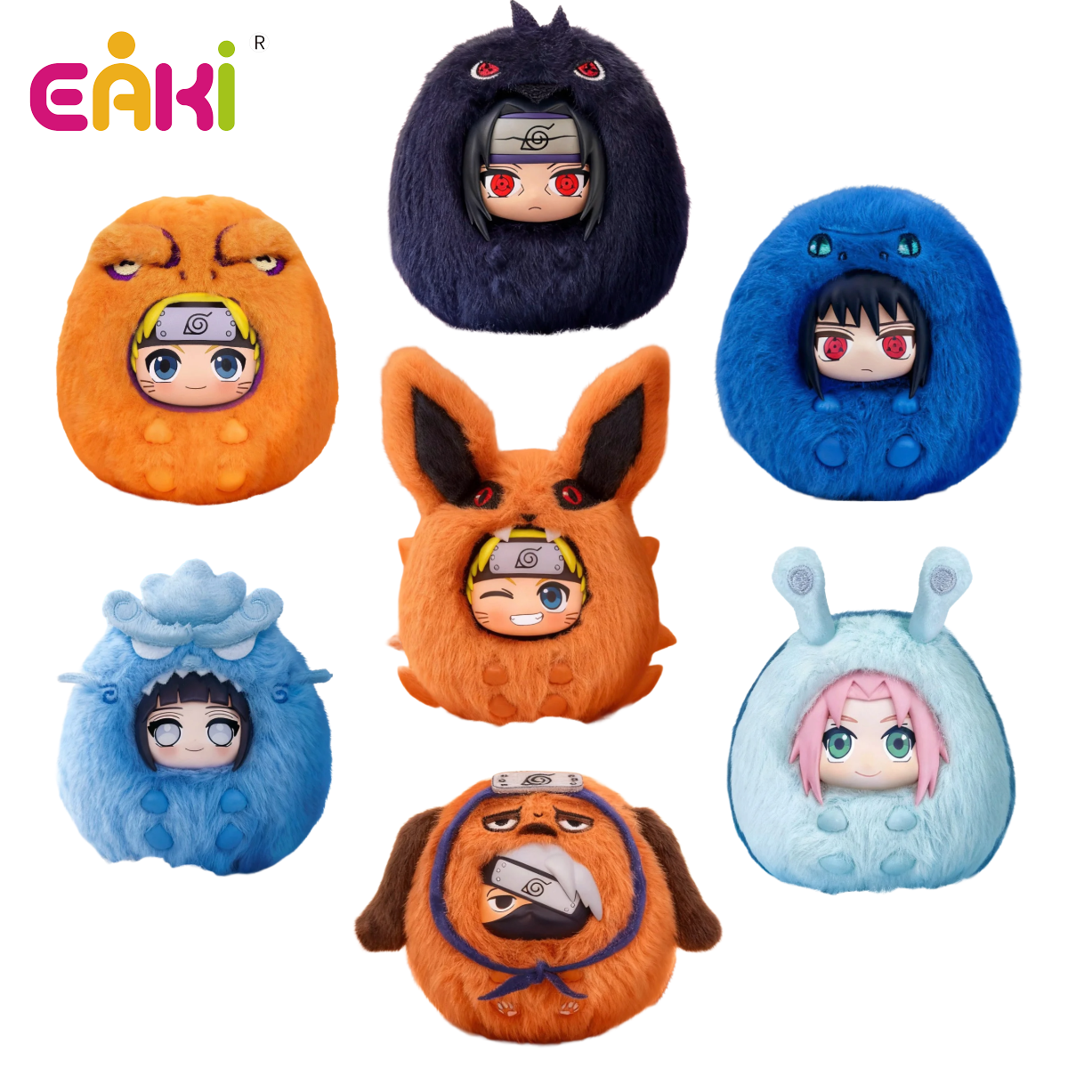EAKI Naruto Shippuden Cute Dudu Series Plush Keychain Blind Box