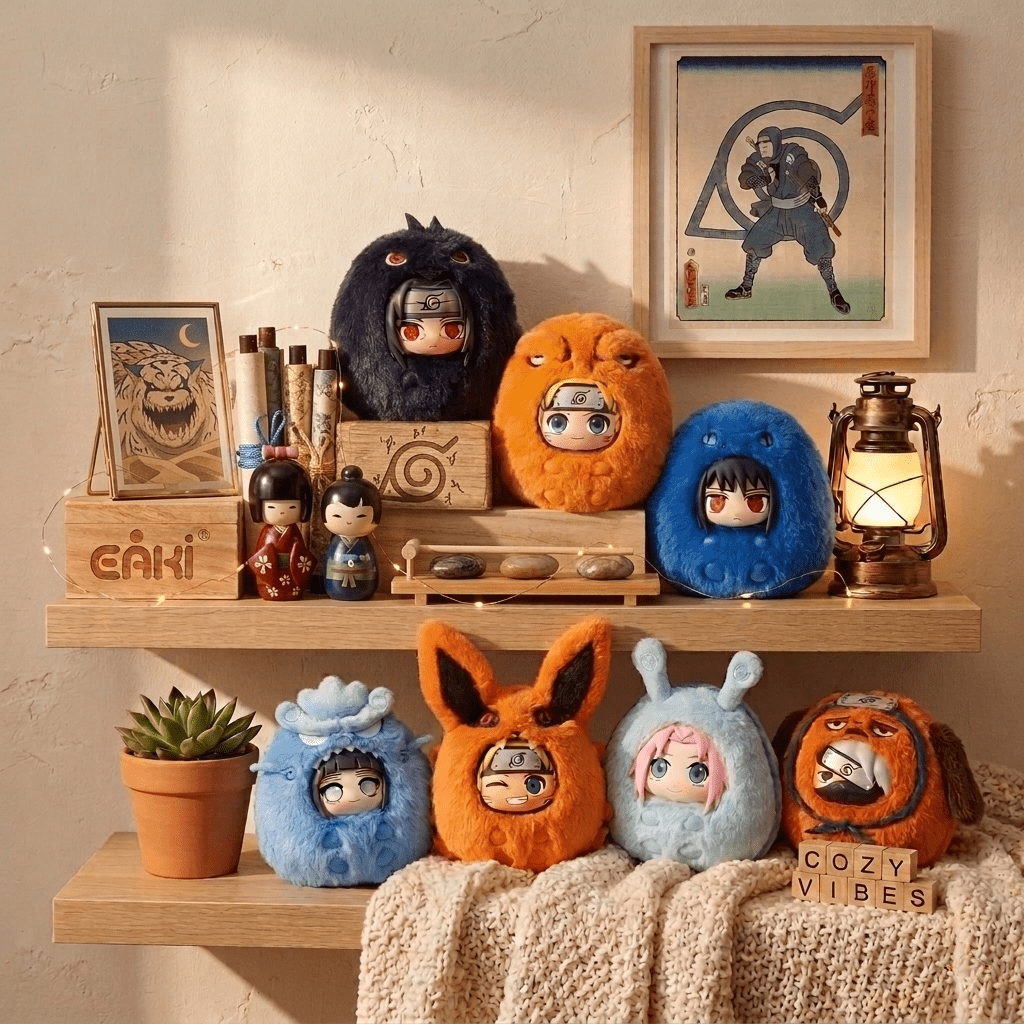 EAKI Naruto Shippuden Cute Dudu Series Plush Keychain Blind Box