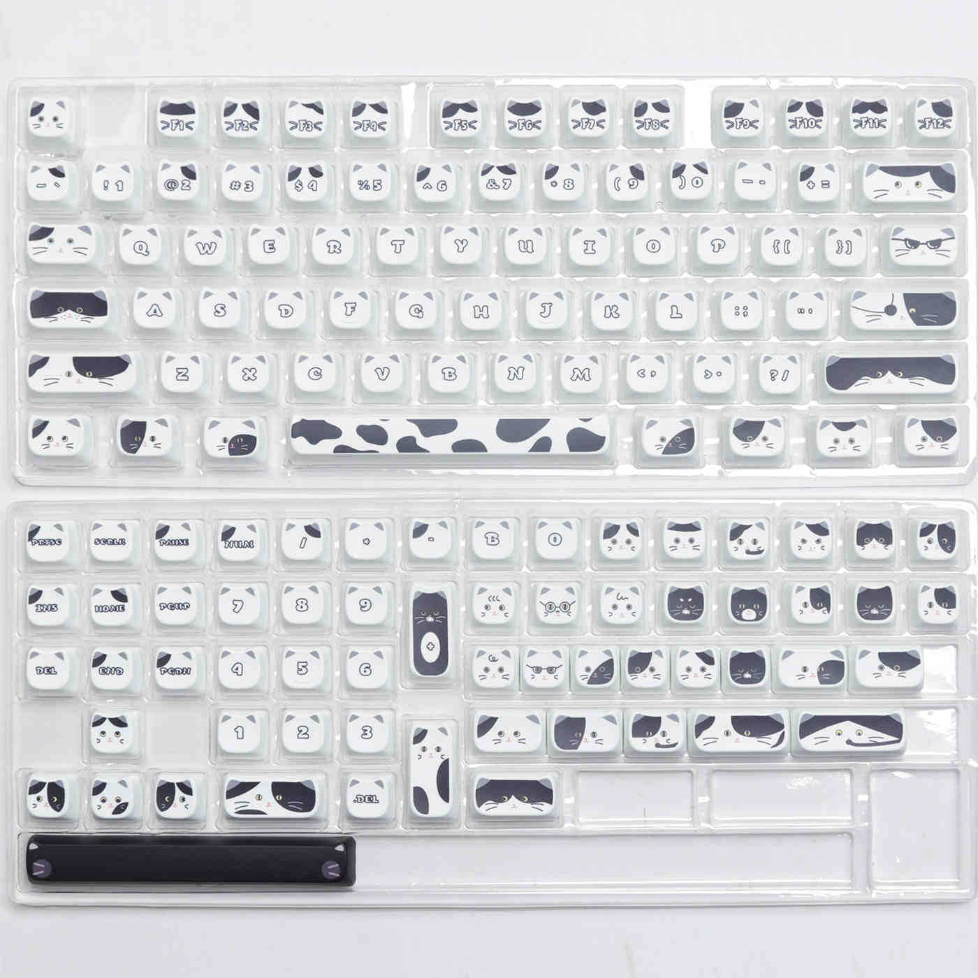 Black And White Kitten Full Set Sublimation Key Cap