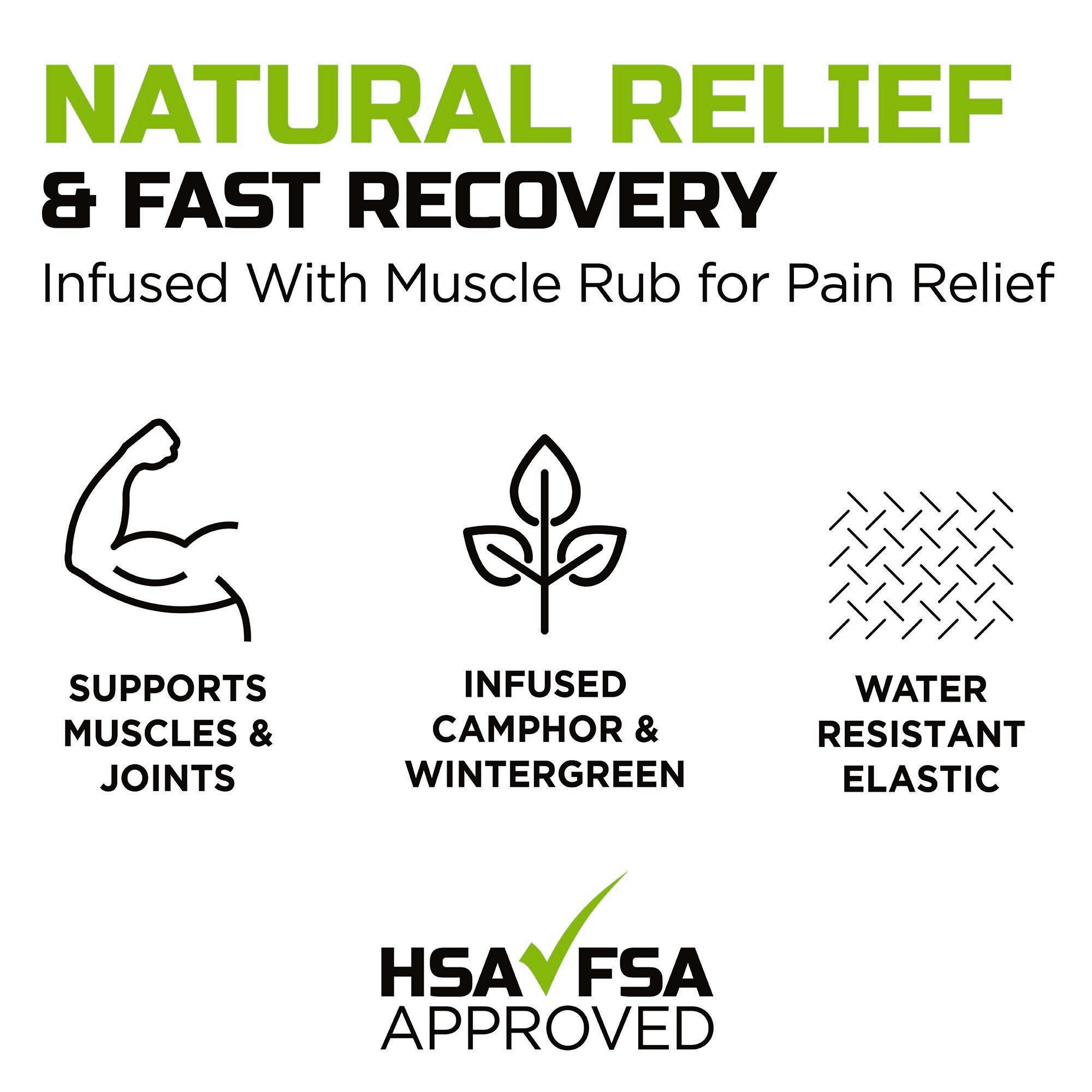 Green Drop Sports Tape, Infused Kinesiology Tape for Recovery KIN-1456