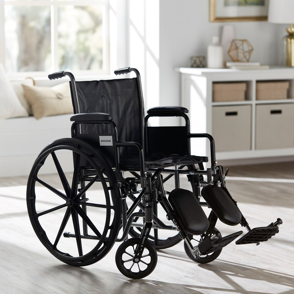 McKesson Wheelchair, 18 Inch Seat Width 146-SSP218DDA-ELR
