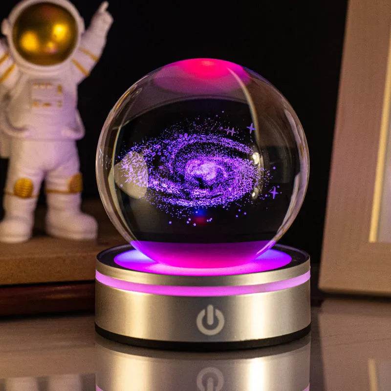 3D Space LED Crystal Ball Lamp