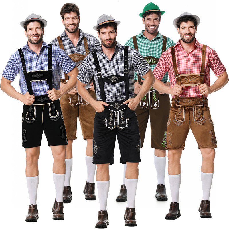 Beer Festival Clothing Shirt Overalls Denim Hat Suit Men