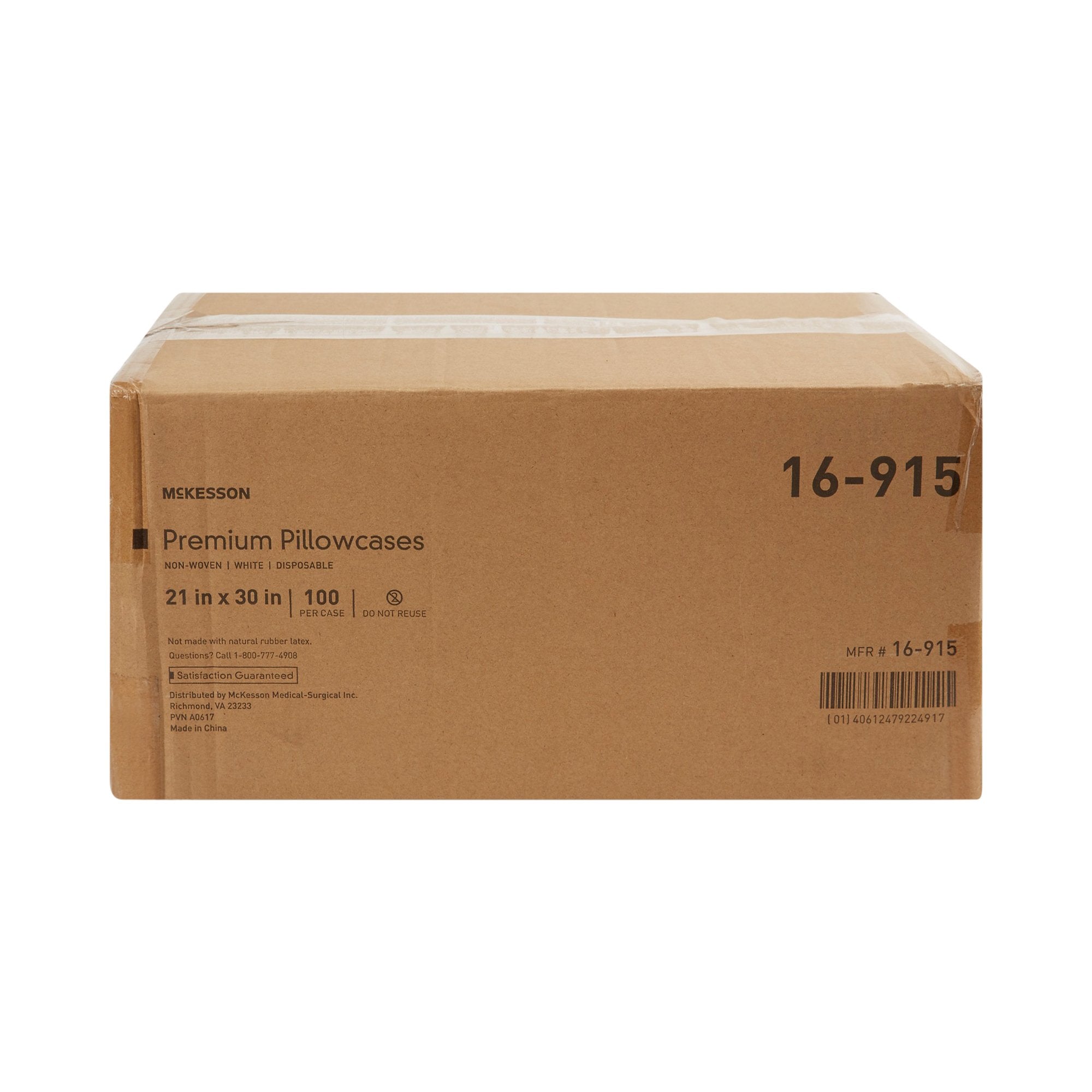 McKesson White Nonwoven Pillowcase, 21 x 30 Inch 16-915