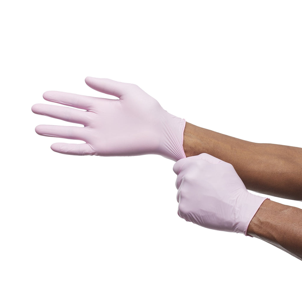 McKesson Pink Nitrile® Nitrile Exam Glove, Large, Pink 14-6NPNK6