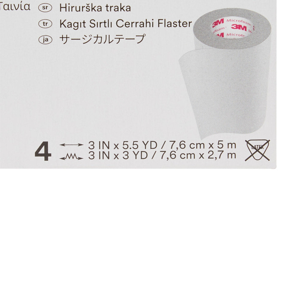 3M™ Microfoam™ Foam / Acrylic Adhesive Medical Tape, 3 Inch x 5-1/2 Yard, White 1528-3