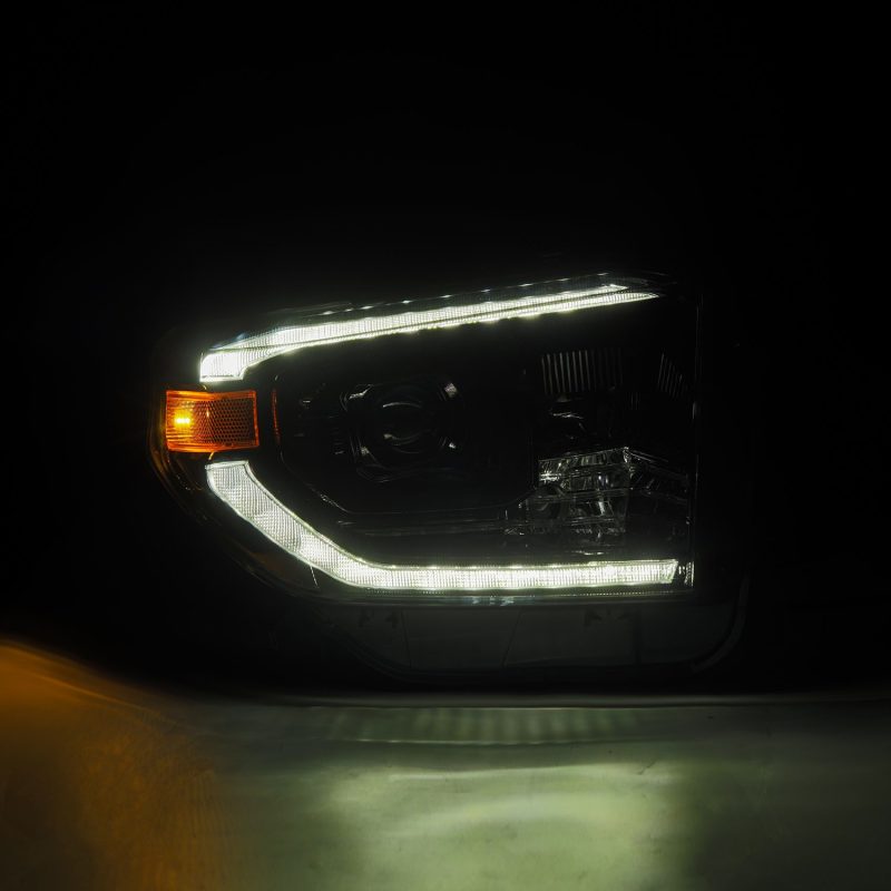 AlphaRex 14-21 Toyota Tundra PRO-Series Projector Headlights Black w/Seq. Sig. + DRL 880840 *Discontinued
