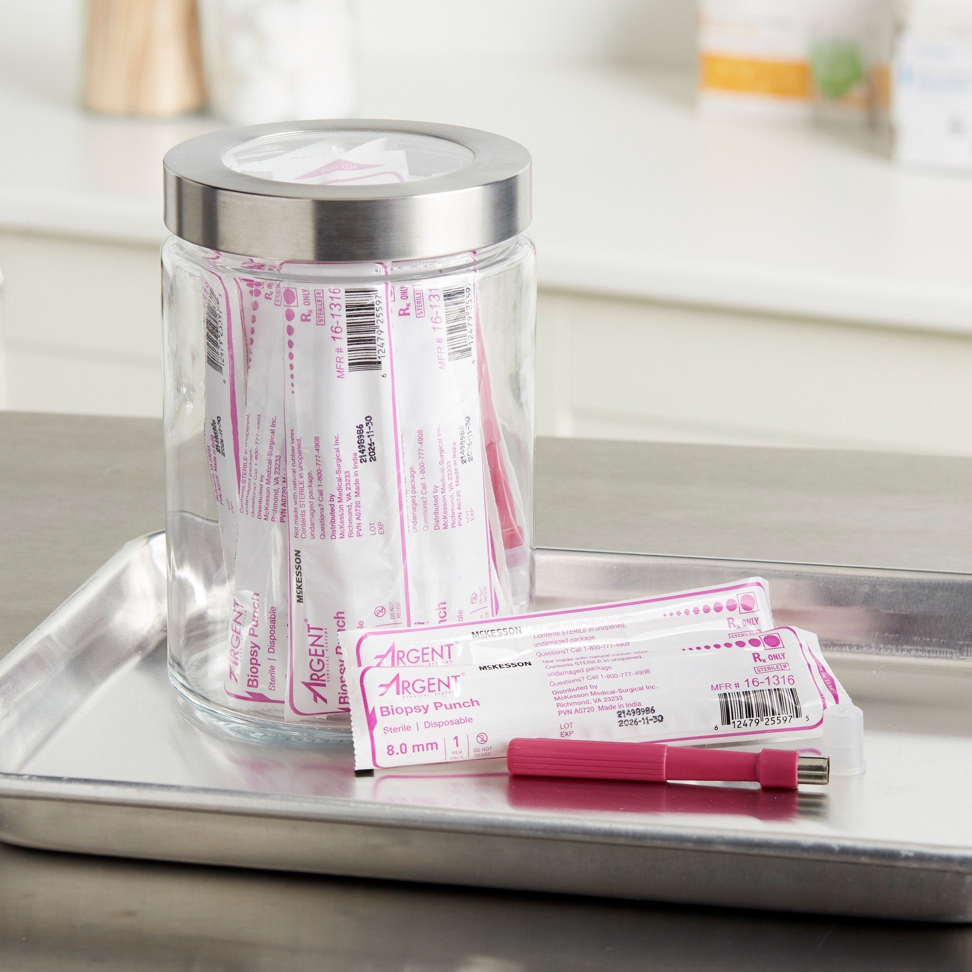 McKesson Argent™ Disposable Biopsy Punches, 8.0 mm 16-1316