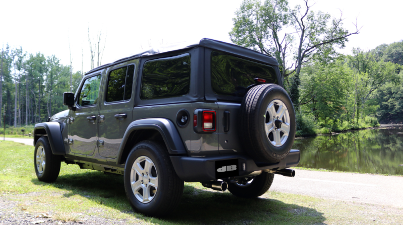Corsa Performance 18+ Jeep Wrangler JL 2.5in Dual Rear Exit Black Tips Touring Axle