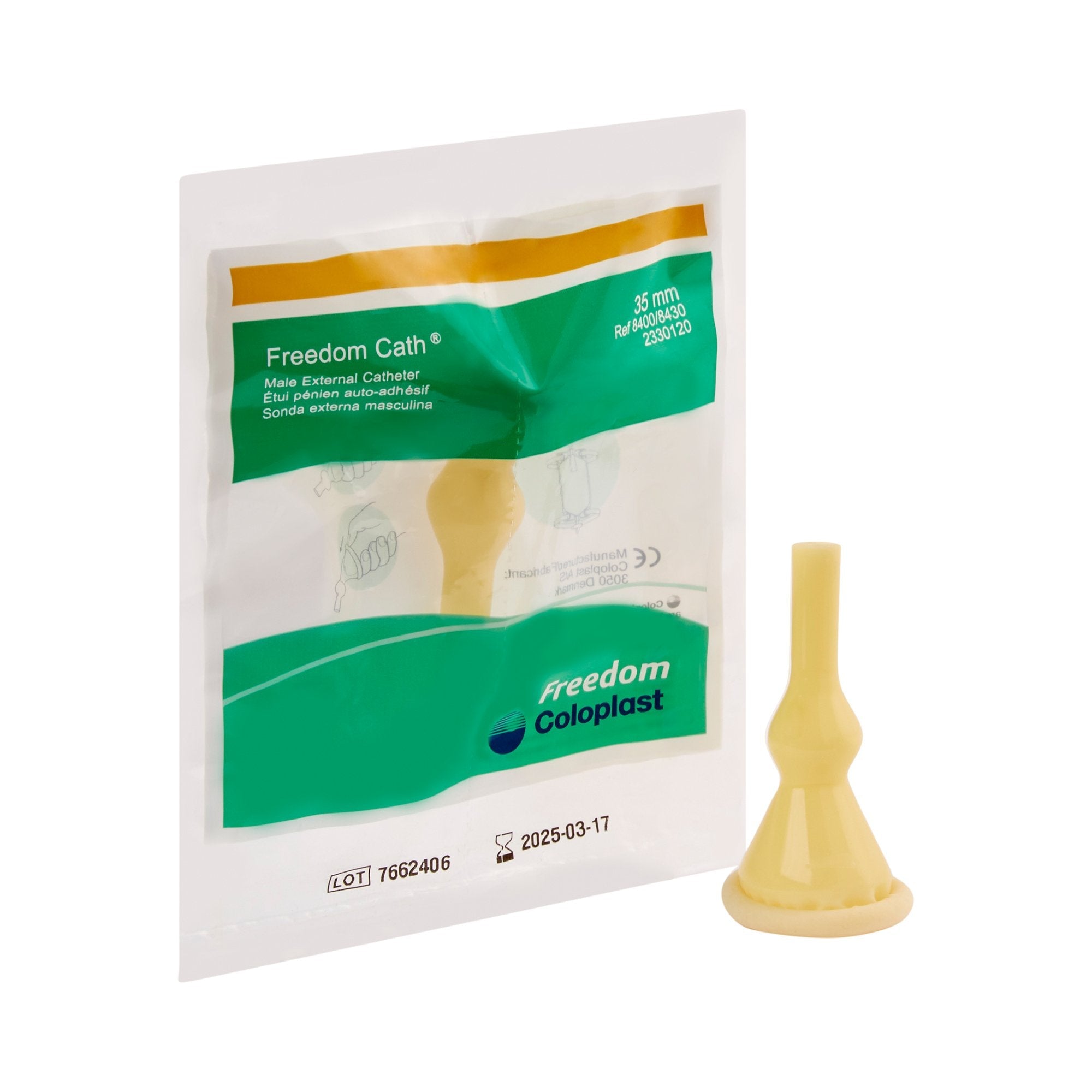 Freedom Cath® Clear Male External Catheter, 35 mm, Large Size 8400