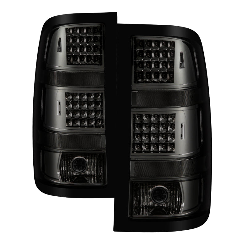 SPYDER Xtune GMC Sierra 07-13 (Not Fit 3500 Dually 4 Rear Wheels) LED Tail Lights Smoked ALT-JH-GS07-LED-SM 9034084