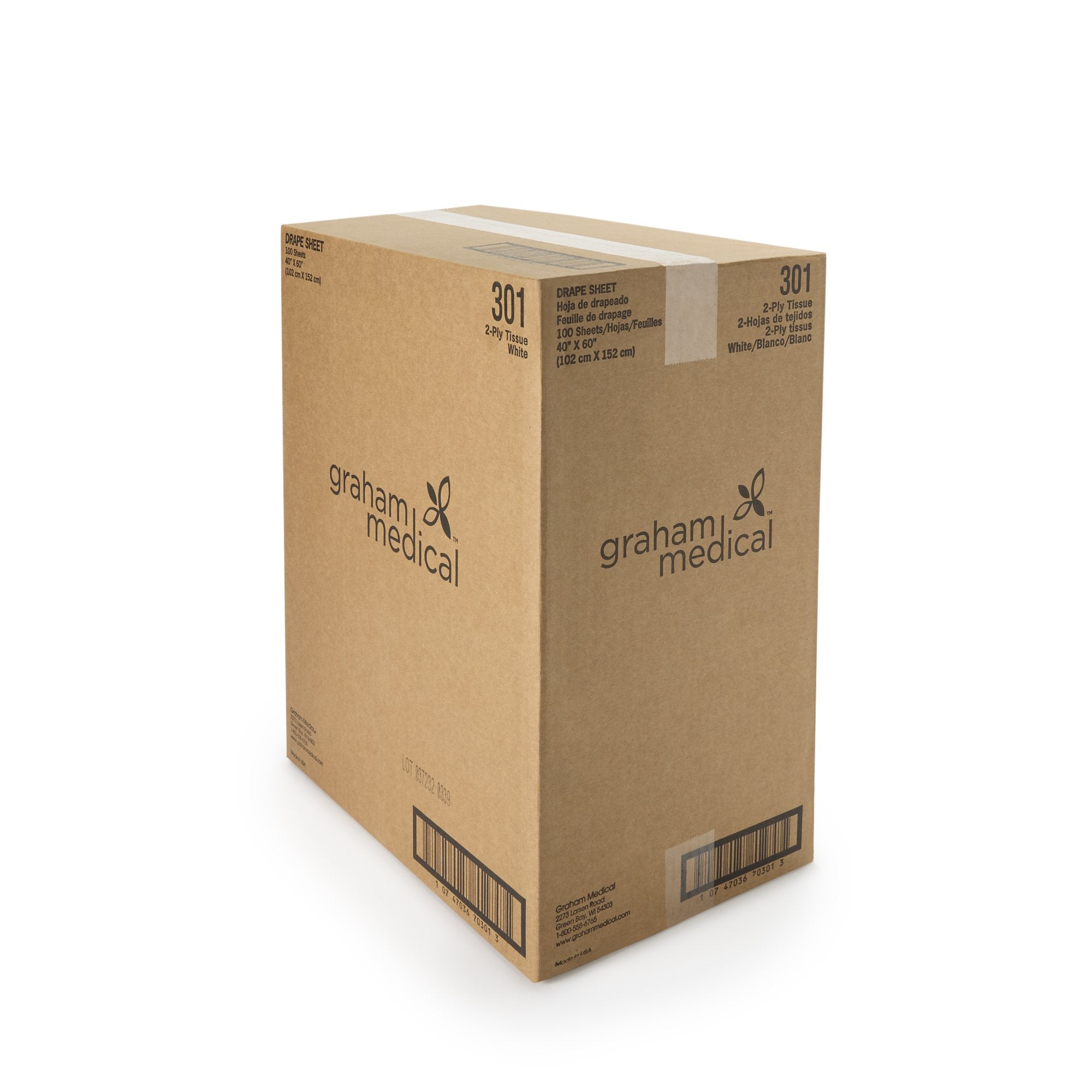 Graham Medical Nonsterile Exam Drape, 40 x 60 Inch 70301N