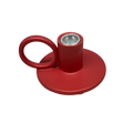 Crimson Glow Ceramic Candle Holder