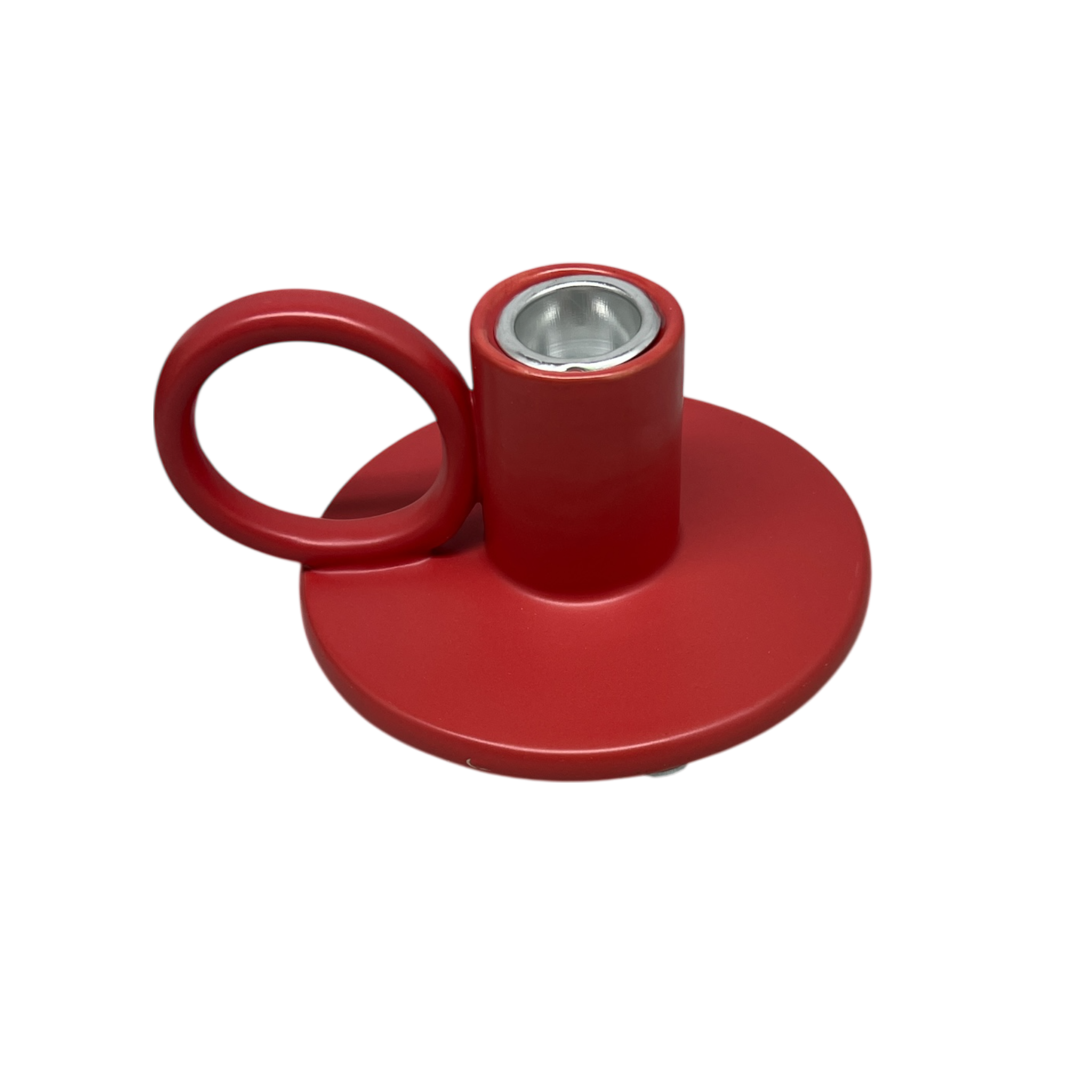 Crimson Glow Ceramic Candle Holder