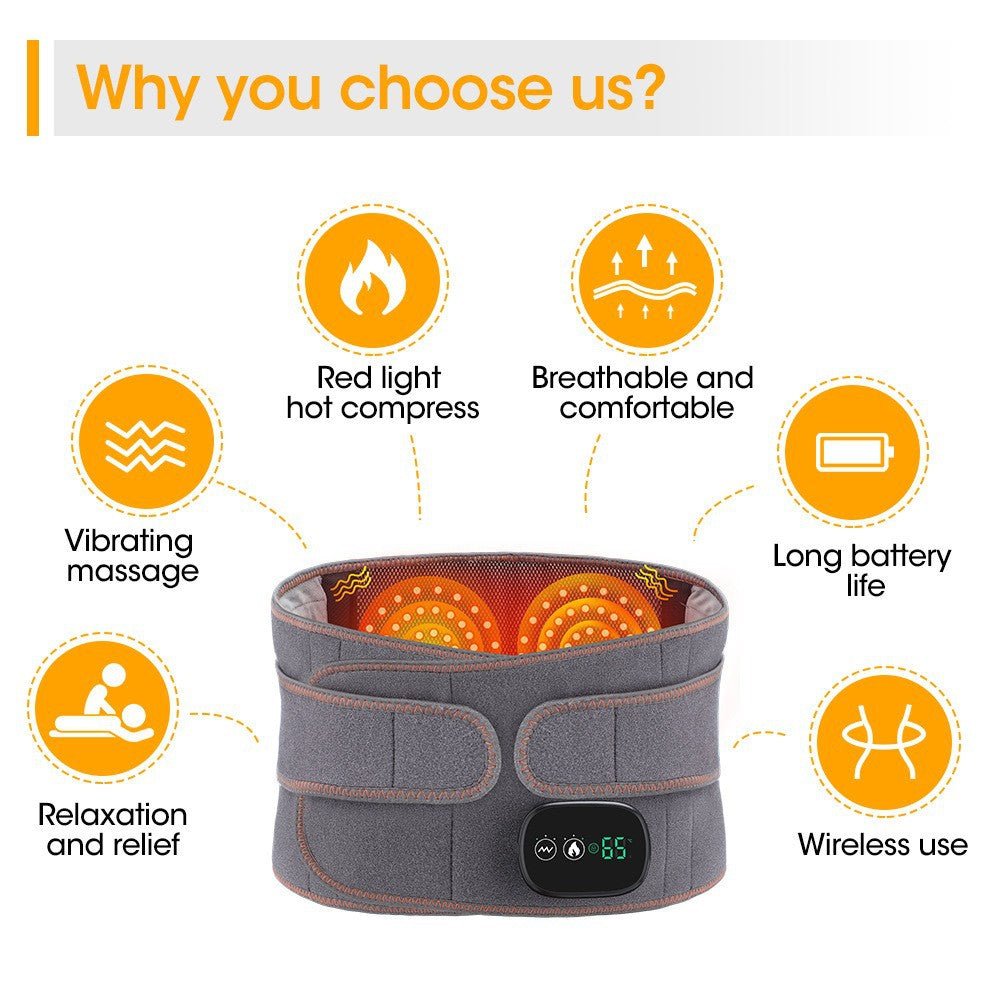 Electric Heating Massage Belt with Temperature Control - PhishStones Products