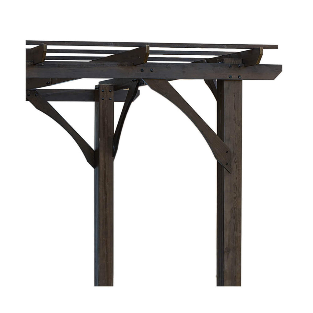 [10X12FT] Alora Premium Outdoor Brown Cedar Wood Pergola For Spacious Patios (SAK45639)