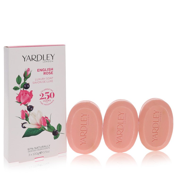 English Rose Yardley by Yardley London 3 x 3.5 oz Luxury Soap 3.5 oz for Women - PhishStones Products