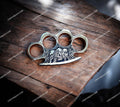 Engraved Skull Brass Knuckle – Gothic Collector’s Piece - PhishStones Products
