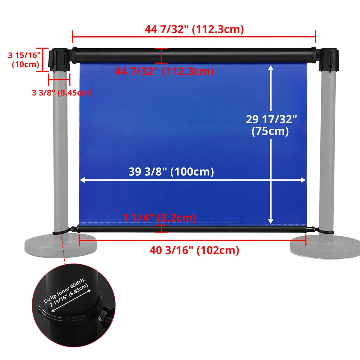 Yescom 4ct. Custom Printed Retractable Banner for Stanchions