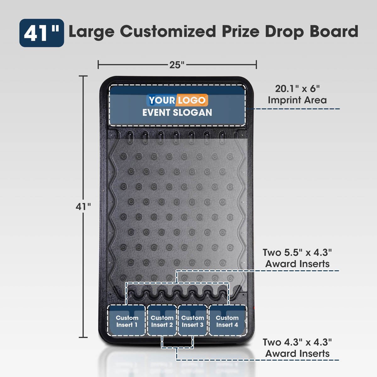 WinSpin 41x25 Custom LED Prize Drop Disk Drop Game Board Plinking