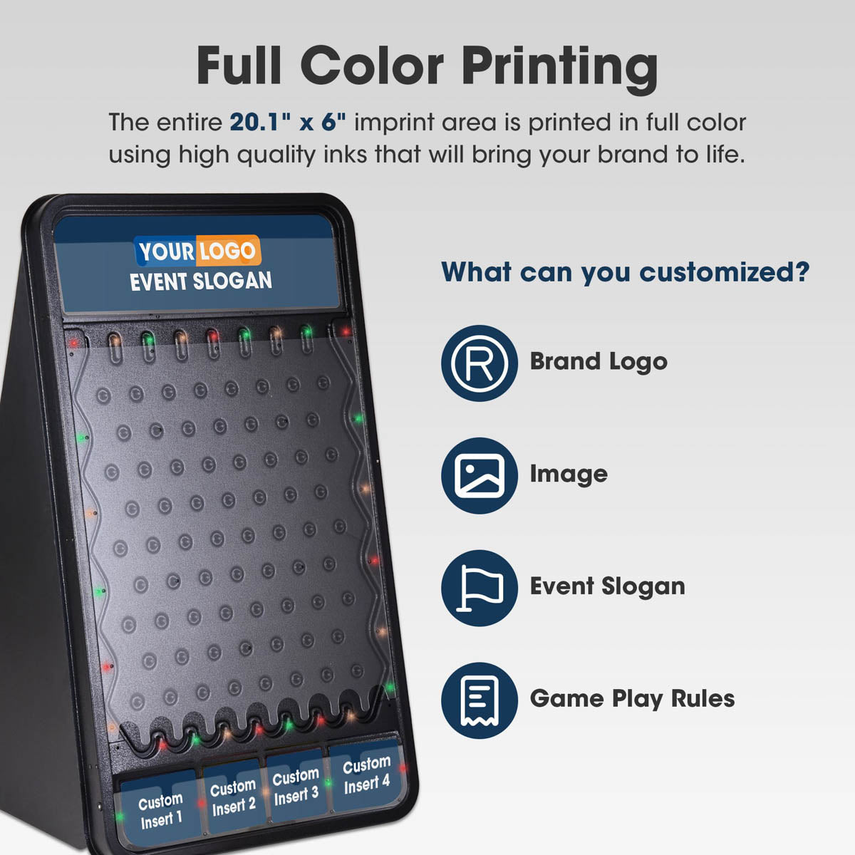 WinSpin 41x25 Custom LED Prize Drop Disk Drop Game Board Plinking