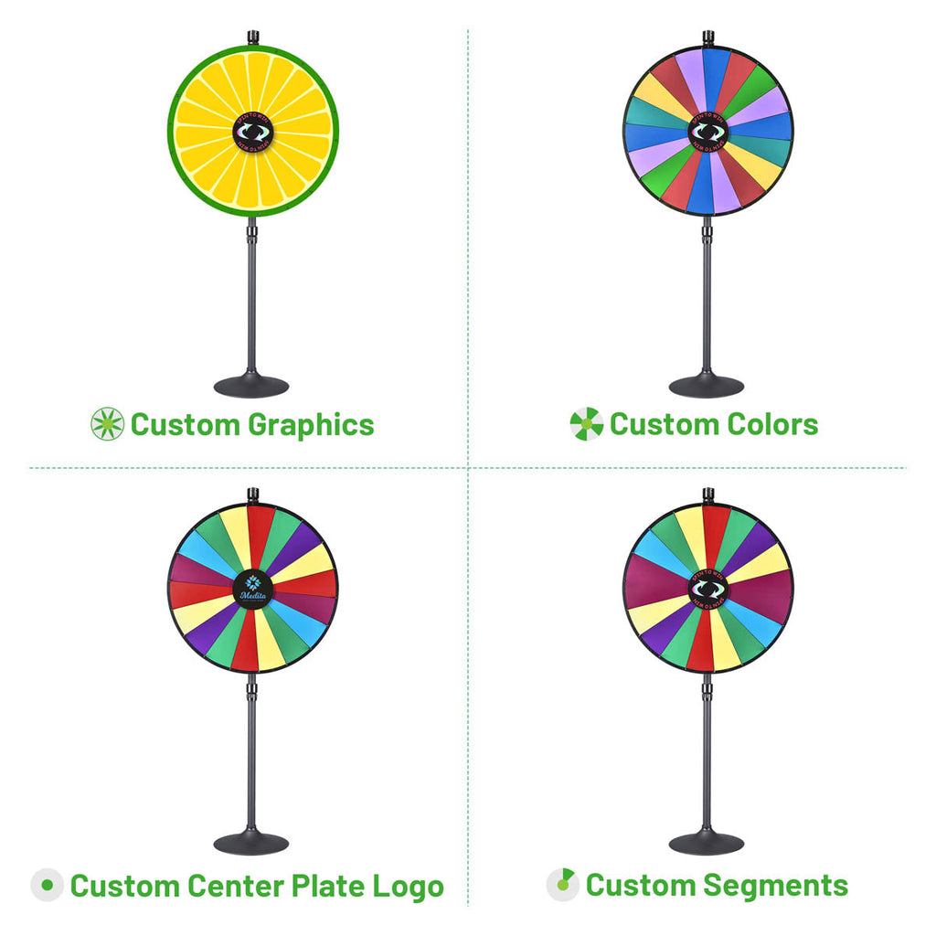 Yescom Custom Spinning Prize Wheel Dry Erase Complete Kit