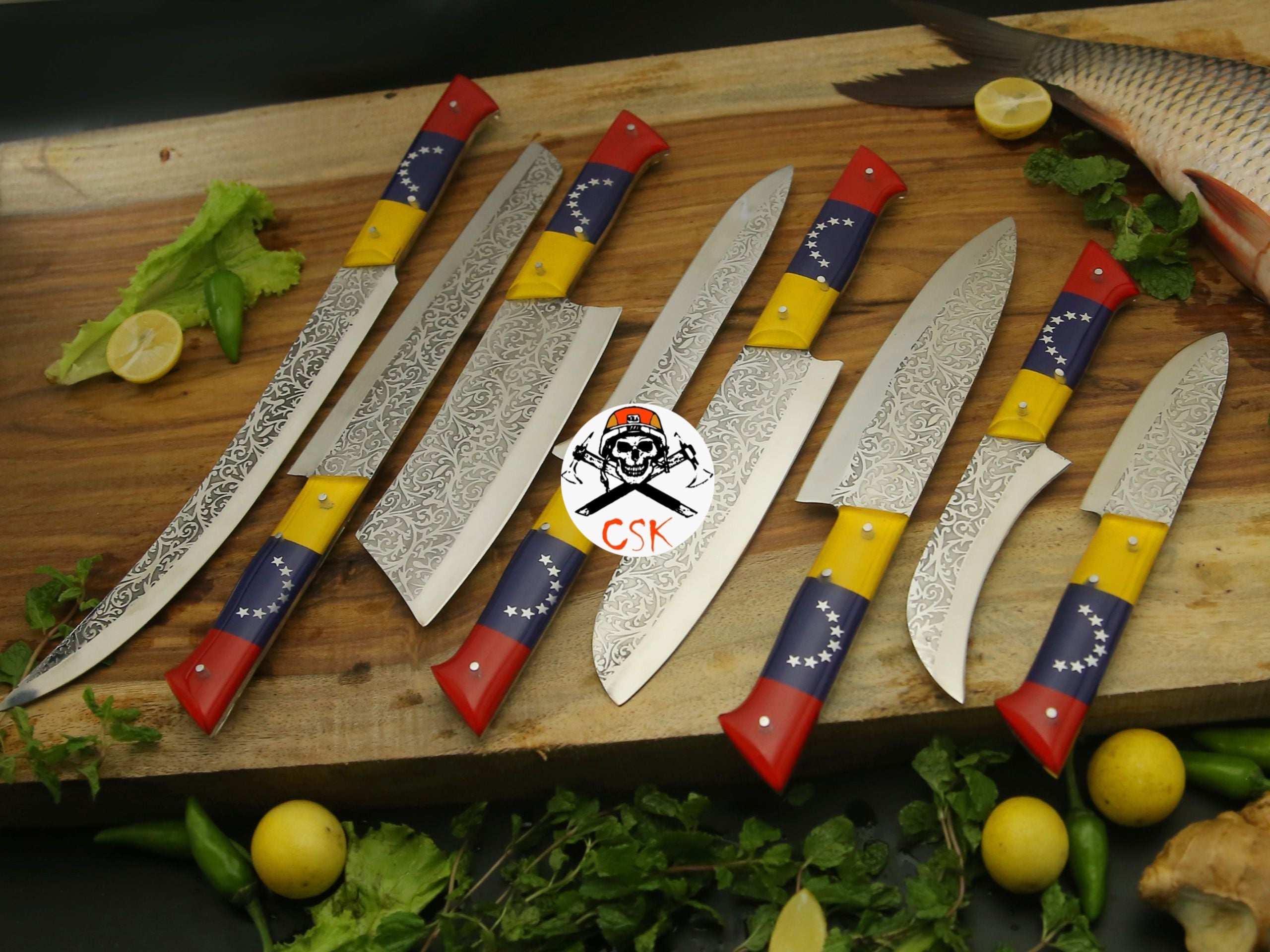 Etchy Blades with Venezuela Flag Handle - PhishStones Products