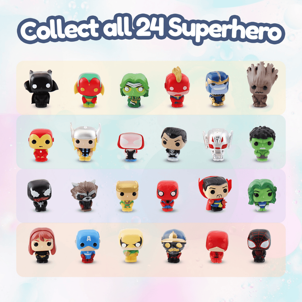 EvolutionUSA 1pc Epic Superhero Bath Bombs for Kids – Super Hero Bath Bomb with Toy Inside, Lush Children Bathbomb Easter, Organic Bathbomb with Surprise Inside, Fun Superhero Bath Fizzer Valentines - PhishStones Products
