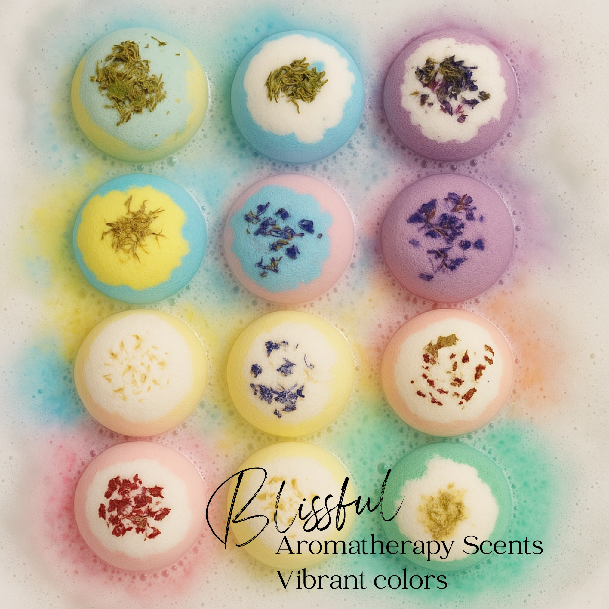 EvolutionUSA Inspire Bath Bombs for Women & Girls – 12 Flower Topped Bath Bombs Girls, Lush Womans Bathbomb Set, Organic Bath Fizzers, Luxury Gift Mothers Day, Birthday, Valentines, Easter or Self Care - PhishStones Products
