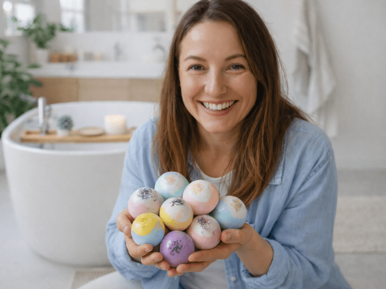 EvolutionUSA Inspire Bath Bombs for Women & Girls – 12 Flower Topped Bath Bombs Girls, Lush Womans Bathbomb Set, Organic Bath Fizzers, Luxury Gift Mothers Day, Birthday, Valentines, Easter or Self Care - PhishStones Products