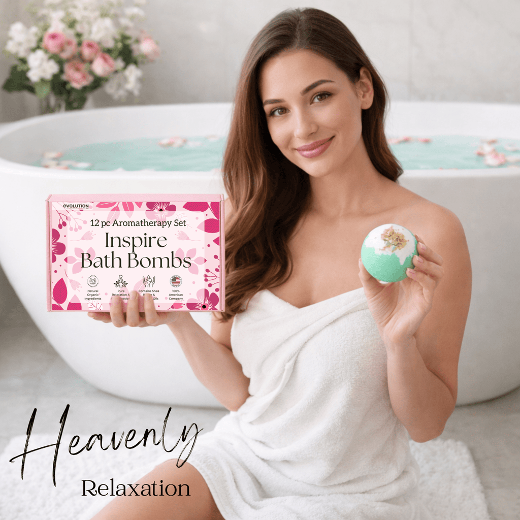 EvolutionUSA Inspire Bath Bombs for Women & Girls – 12 Flower Topped Bath Bombs Girls, Lush Womans Bathbomb Set, Organic Bath Fizzers, Luxury Gift Mothers Day, Birthday, Valentines, Easter or Self Care - PhishStones Products