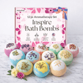 EvolutionUSA Inspire Bath Bombs for Women & Girls – 12 Flower Topped Bath Bombs Girls, Lush Womans Bathbomb Set, Organic Bath Fizzers, Luxury Gift Mothers Day, Birthday, Valentines, Easter or Self Care - PhishStones Products