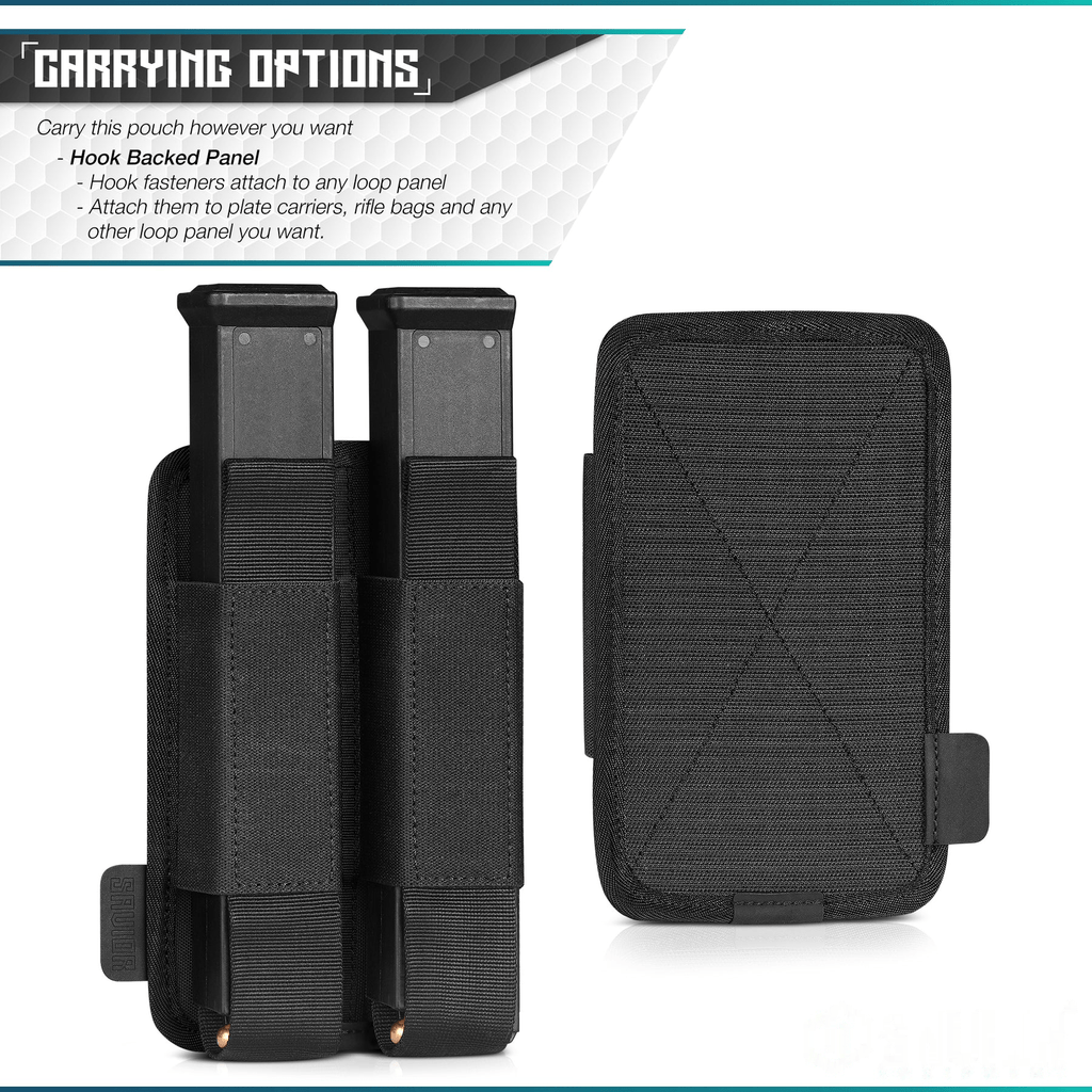 Extended Pistol Mag Holster - Hook Backing - PhishStones Products