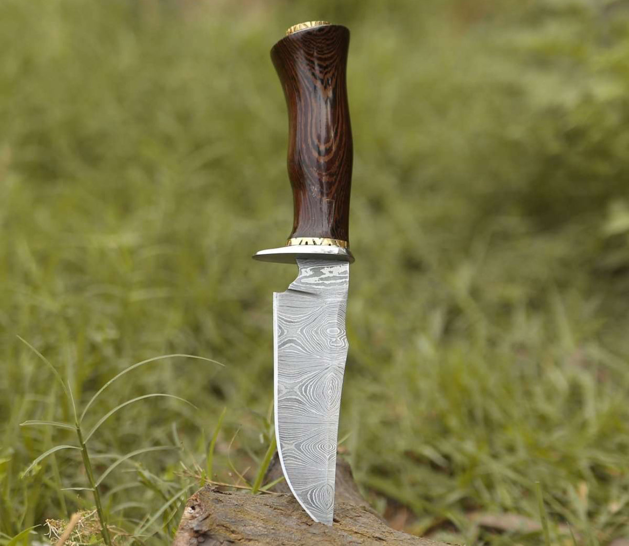 EXTERMINATOR DEER HUNTING KNIFE WITH EXOTIC WENGE WOOD HANDLE - PhishStones Products