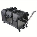 Extra Large Foldable Pet Trolley Carrier - Detachable Dog & Cat Travel Bag, 44 x 60 x 39 cm (17.3 x 23.6 x 15.4 in) - PhishStones Products