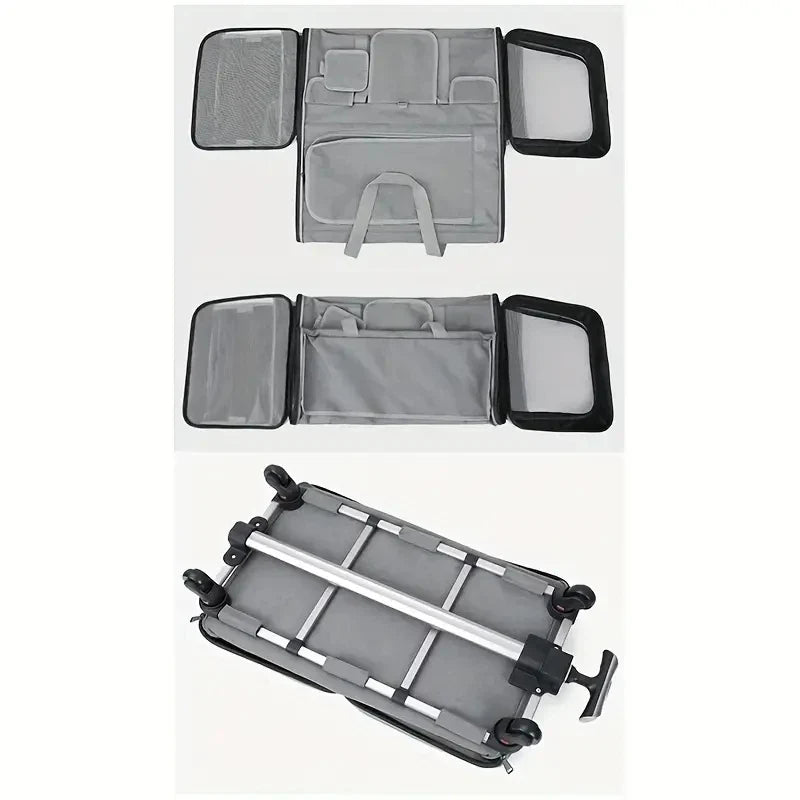 Extra Large Foldable Pet Trolley Carrier - Detachable Dog & Cat Travel Bag, 44 x 60 x 39 cm (17.3 x 23.6 x 15.4 in) - PhishStones Products