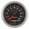 AutoMeter Gauge Pyrometer (Egt) 2-1/16in. 2000 Deg. F Stepper Motor Chevy Red Bowtie Black 3645-00406