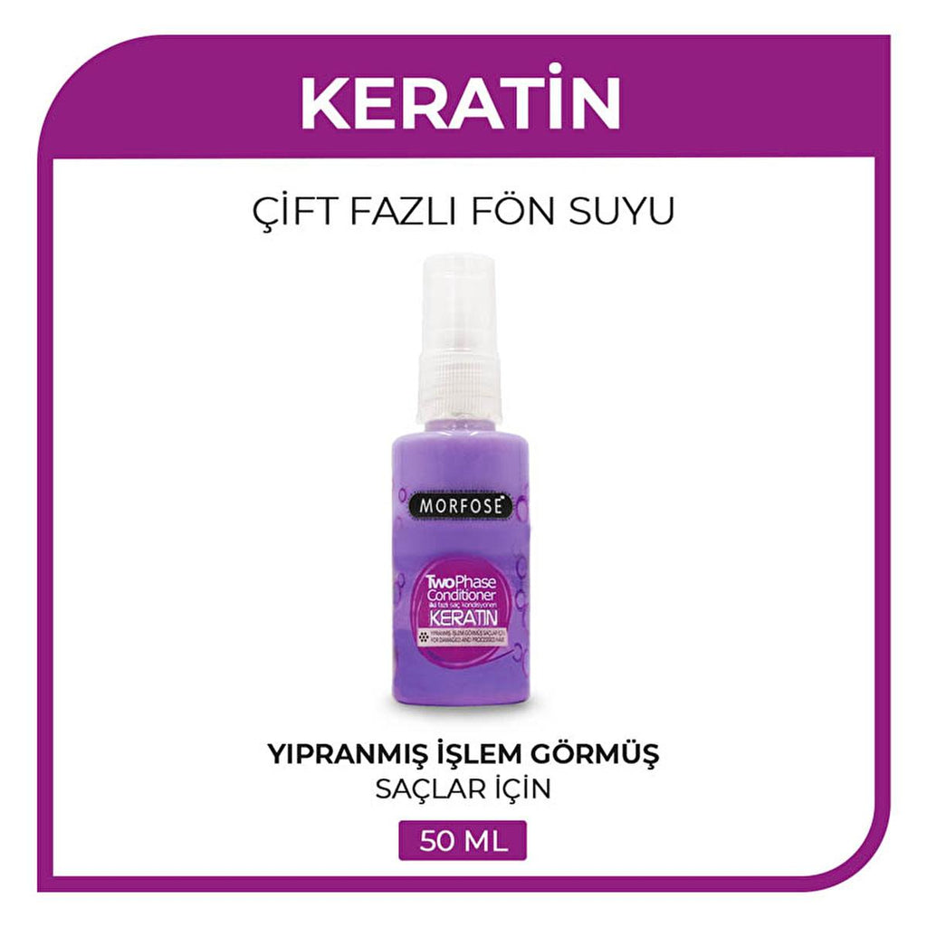 Morfose Keratin Hair Treatment: Revitalizing Leave-In Conditioner & Heat Protectant Spray for Damaged Hair - Shine & Repair