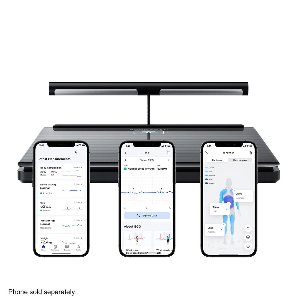 Withings Body Scan Wifi Smart Scale, Black WBS08-BLACK-ALL-INTER