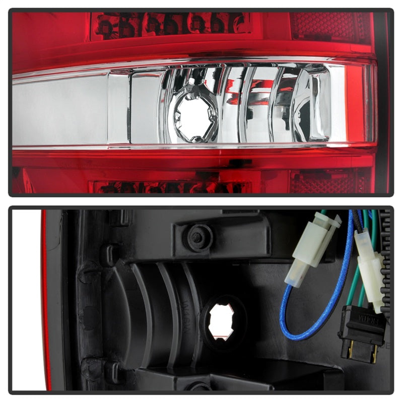 SPYDER xTune 09-14 Ford F-150 Light Bar LED Tail Lights - Red Clear (ALT-JH-FF15009-LBLED-RC) 9042201